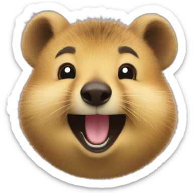 happy quokka smile sticker