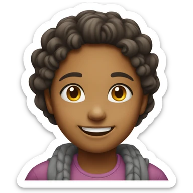 smiling girl looking at viewer sticker