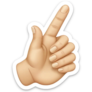 YVL emoji not to realistic make it look like an emoji hand Common Hand Position: The gesture often involves holding up the index finger and thumb to create an "L" shape, while the other fingers are curled down. sticker