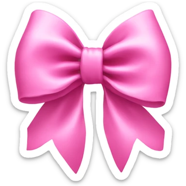 Pink bow sticker