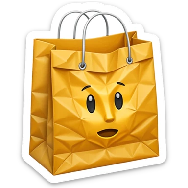 empty shoping bag sticker