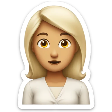 Facing sideways woman looking at you disbelief  sticker