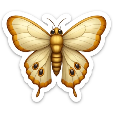 moth spirit surprised wing spread sticker