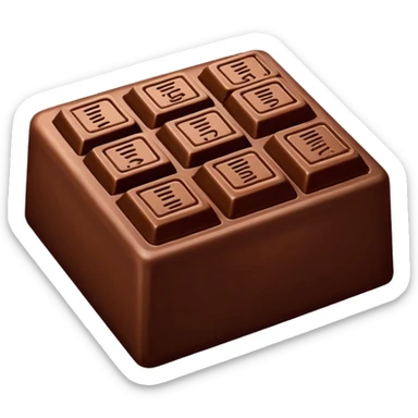 dubai Chocolate piece sticker