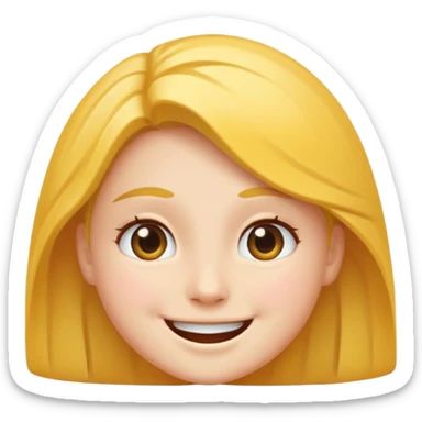 Smiling face with halo without the halo sticker