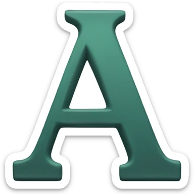 letter A sticker