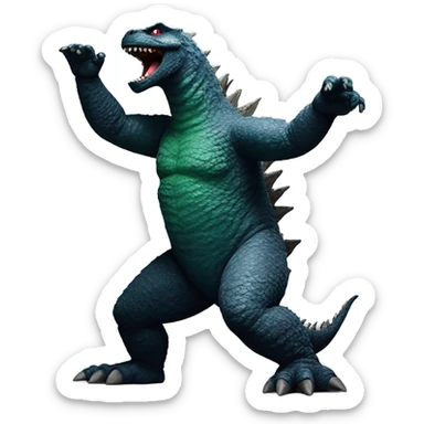 Godzilla dancing sticker