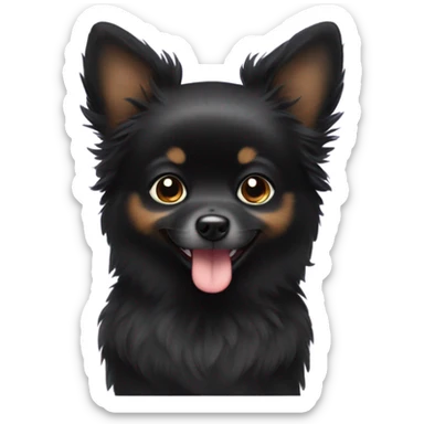 Black pomchi  sticker