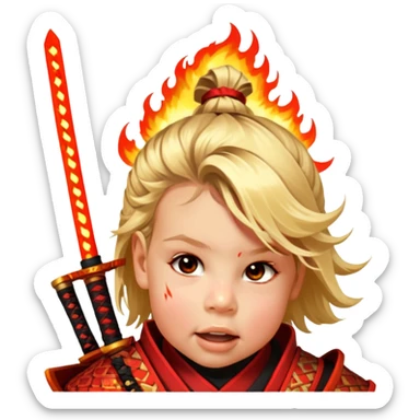 Fire-Wielding Samurai sticker