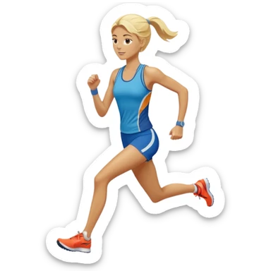 give me a tall, blonde female runner sticker