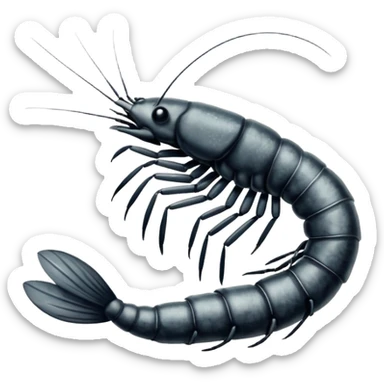 Sketched shrimp sticker