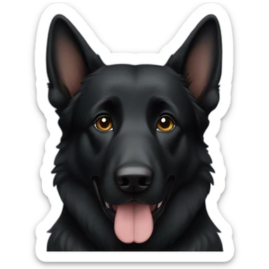 A black german Shepard sticker