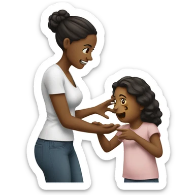 mama discute con hija sticker