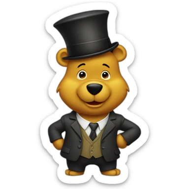winne the pooh as a banker sticker