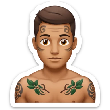 hombre tatuado sticker