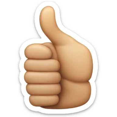 Face on the thumbs up emoji sticker