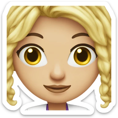 Doctora rubia de ojos celestes sticker