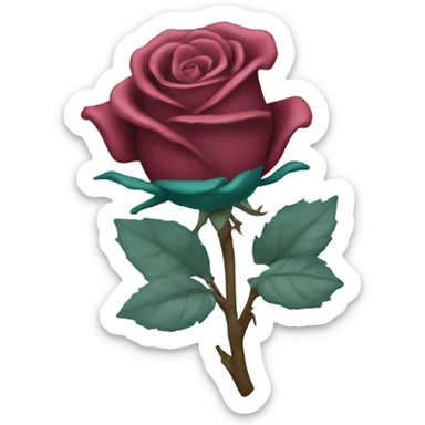 Teal iOS dead rose emoji sticker