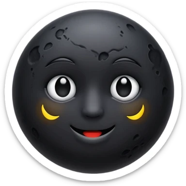 goth black moon sticker