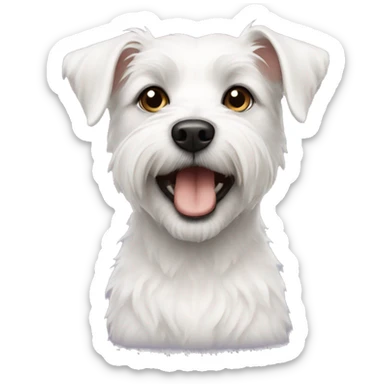 White terrier mix sticker