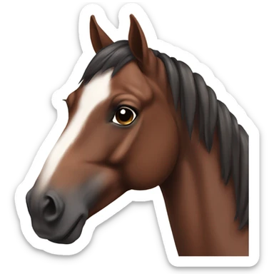 Bay horse more feminine sticker