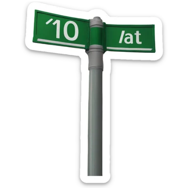 A street sign that says 10th ave sticker