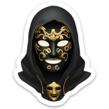 man dark hacker venetian mask sticker
