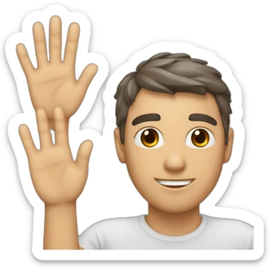 signe jul avce les mains sticker