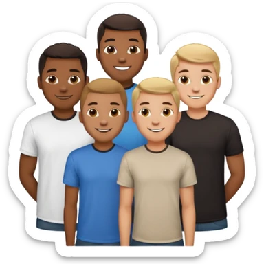  group of young black guy family members chilling  sticker