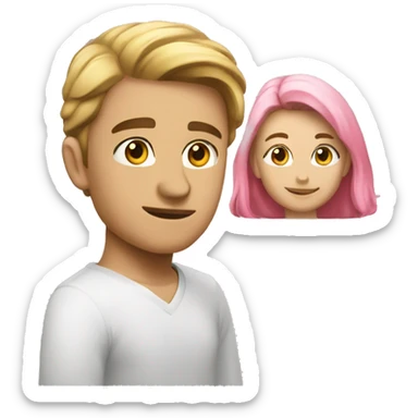 зайчик с розовым цветочком sticker