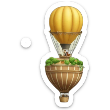 Montgolfière heureuse sticker