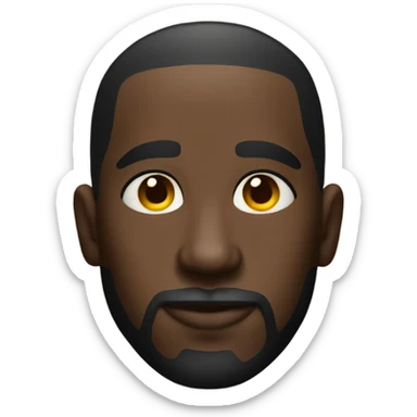 a black man with tattoos  sticker