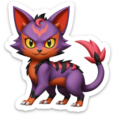 Noivern-Noibat-Torracat-Litten-fusion sticker