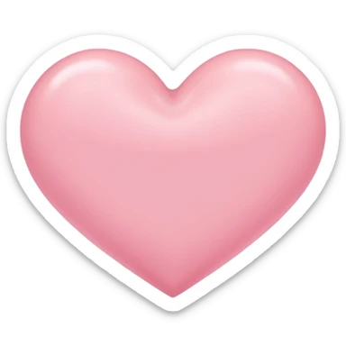 A pink pastel colour heart  sticker