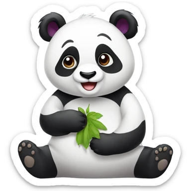 cute panda with Blackberry sticker