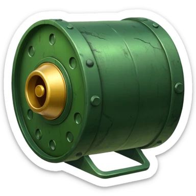 green military mine sticker