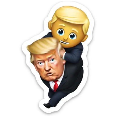 Trump carrying the world on his back sticker