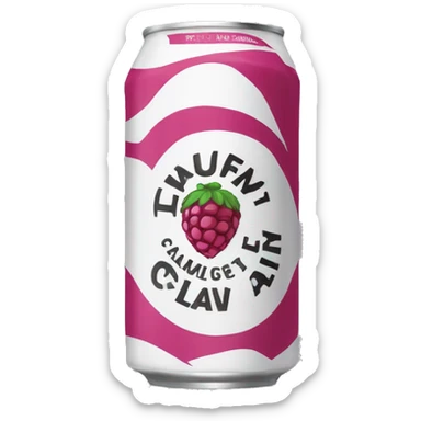 White claw raspberry can sticker