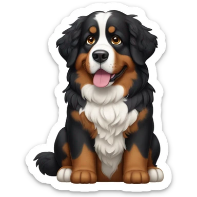 Bernese mountain dog sitting sticker