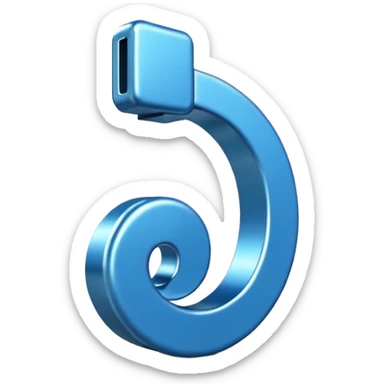 Blauer Haken von tik tok sticker