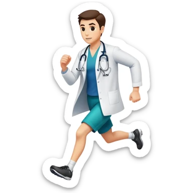 Doctor running  sticker