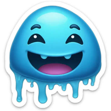 A blue slime sticker