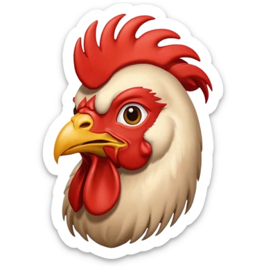 Un gallo con la cabeza de Jesús  sticker