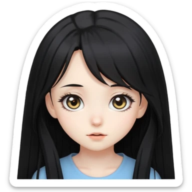 Cute anime girl sticker