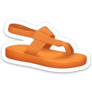 orange colored sandals with no oranges  sticker