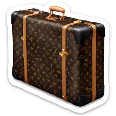 Louis Vuitton black coloured suitcase  sticker