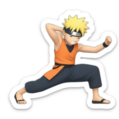 naruto exercising sticker