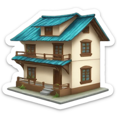 house and street Philippines sticker