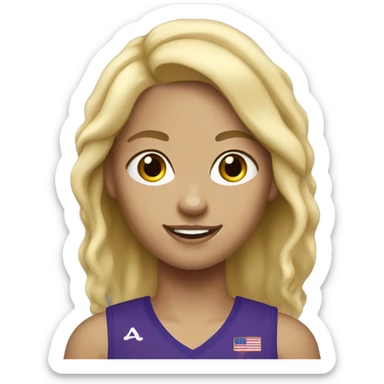 summer olympics blonde girl basketball sticker