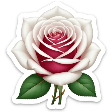Rose blanche sticker